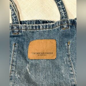 American Eagle Blue Denim Tote Y2K vibe